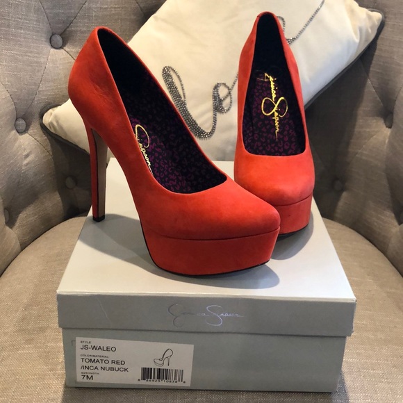 Jessica Simpson Shoes - NWB Jessica Simpson Waleo Tomato Red Heels